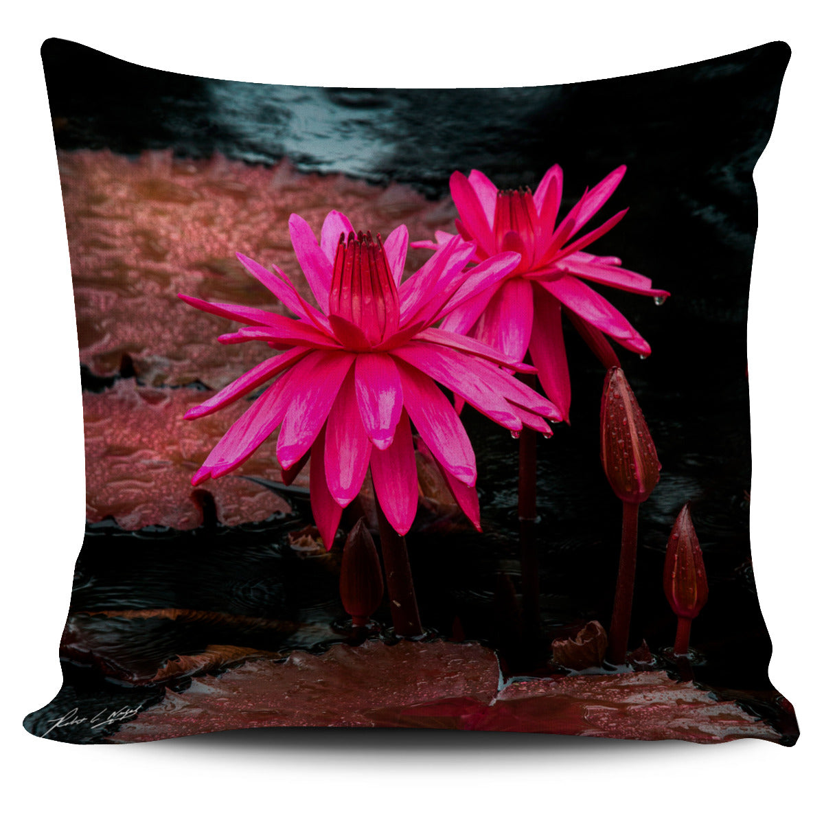 Water Lily Pillow covers Featuring Robert G. Nulph Photography