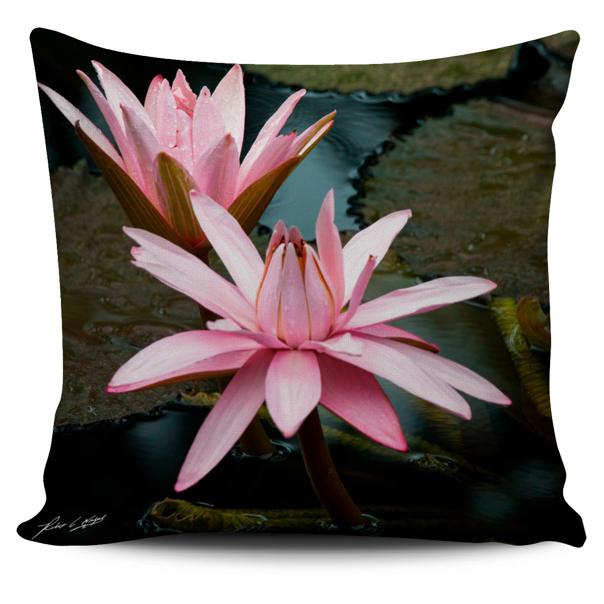 Water Lily Pillow covers Featuring Robert G. Nulph Photography