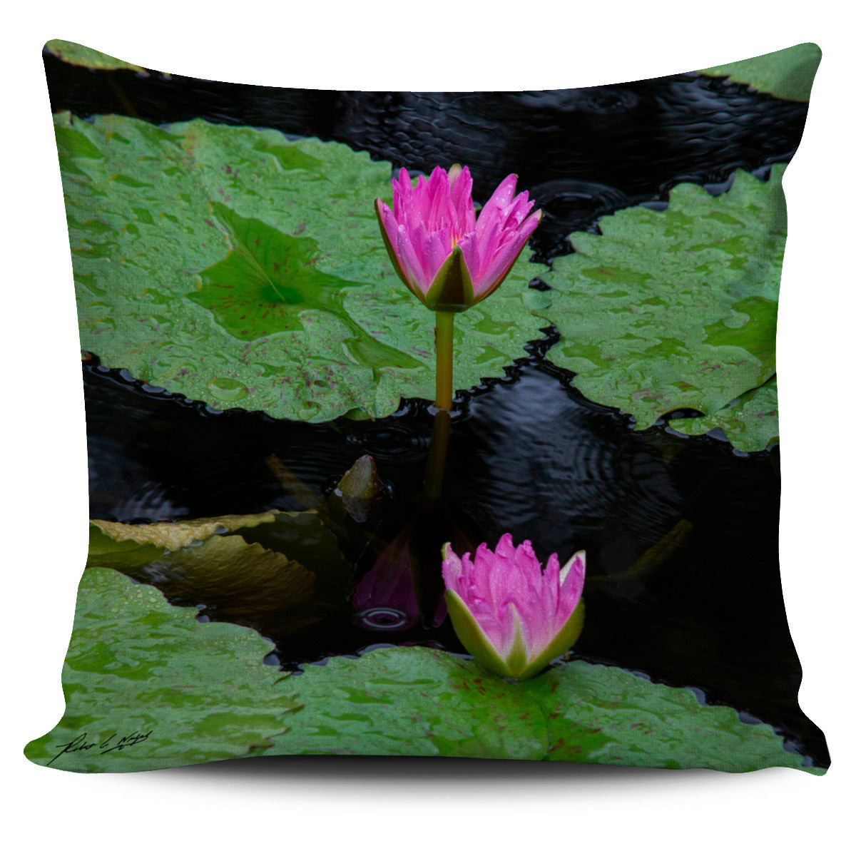 Water Lily Pillow covers Featuring Robert G. Nulph Photography