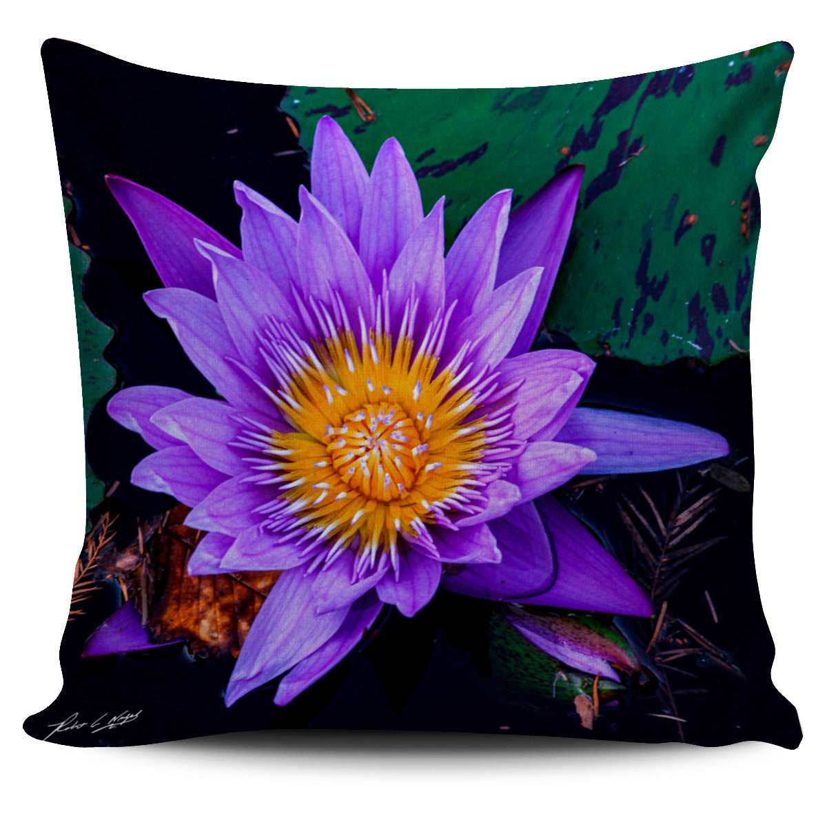 Water Lily Pillow covers Featuring Robert G. Nulph Photography