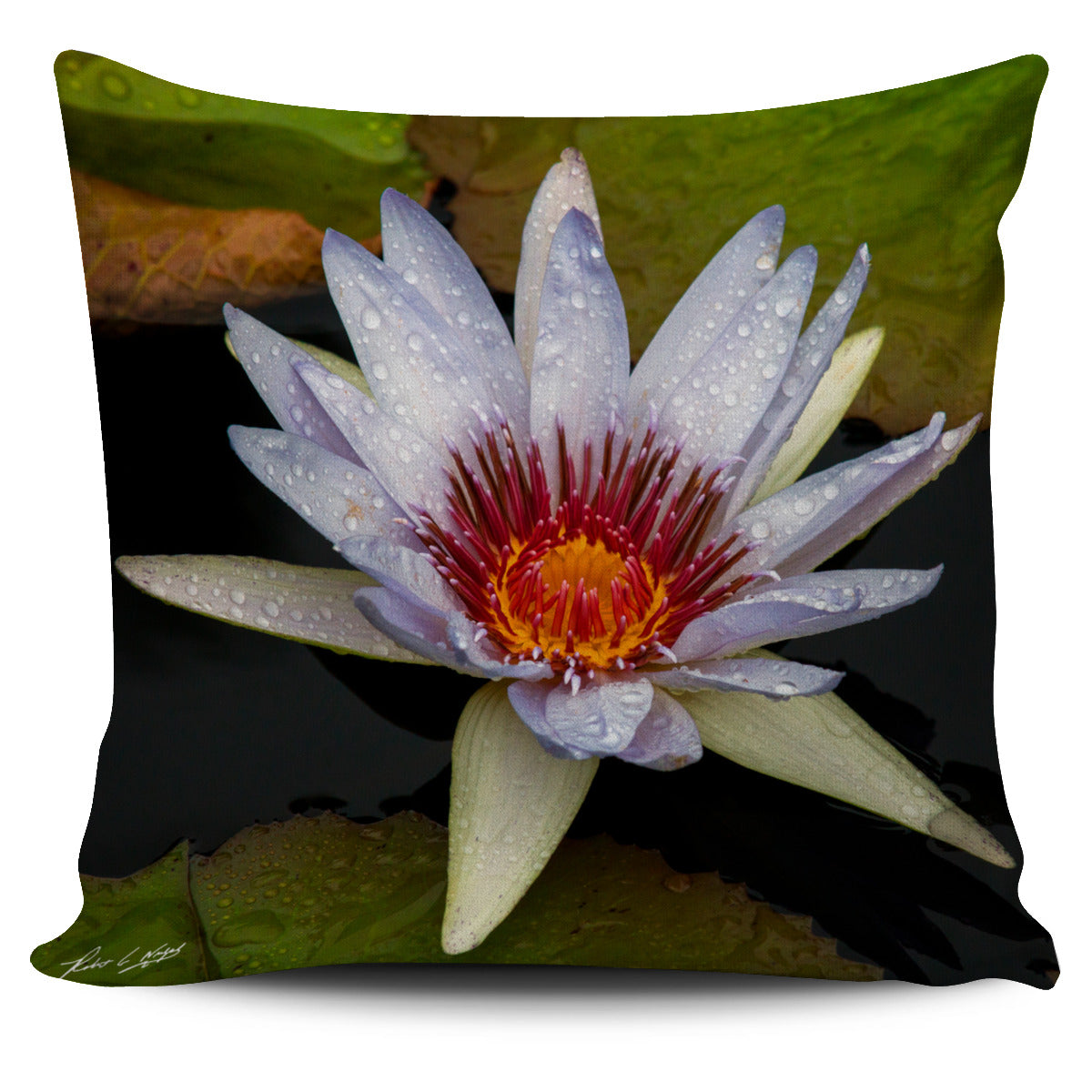 Water Lily Pillow covers Featuring Robert G. Nulph Photography