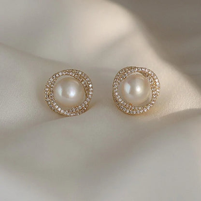 Pearl Earrings and Necklace