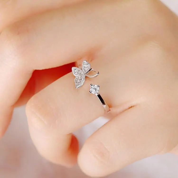 Silver Butterfly Ring