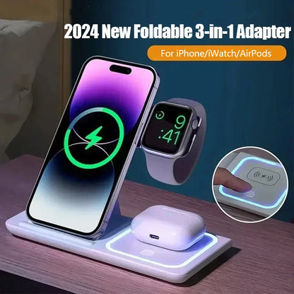 3 In 1 Wireless Charger Phone Stand