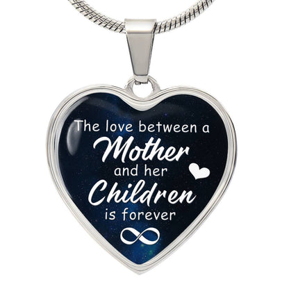 Luxury Heart Necklace - Mother and Her Children