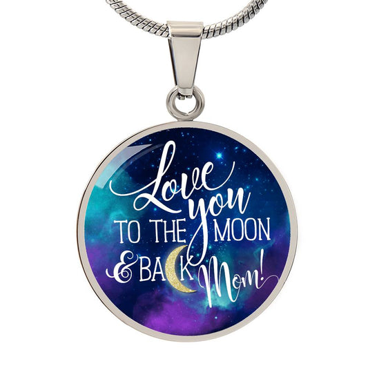 Luxury Circle Necklace - Love You To The Moon