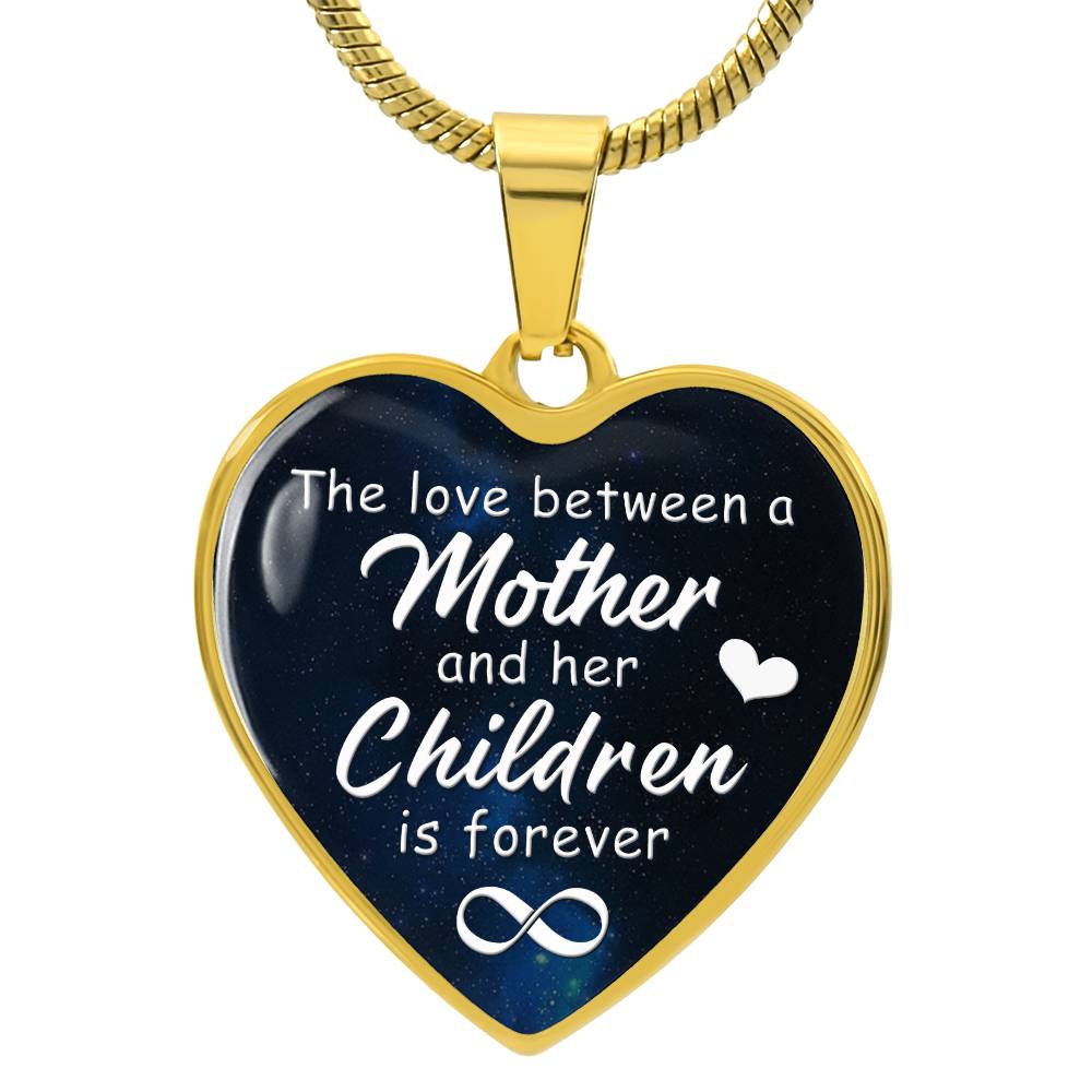 Luxury Heart Necklace - Mother and Her Children