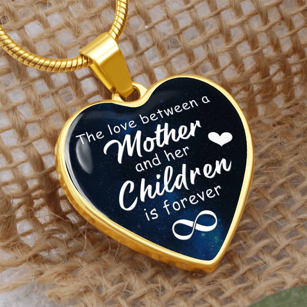 Luxury Heart Necklace - Mother and Her Children