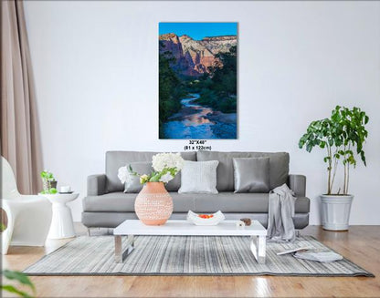 Zion Oasis, Zion National Park | Virgin River Landscape Photography | Scenic Wall Art, Utah Photography, Southwestern Landscape, Canyon Art