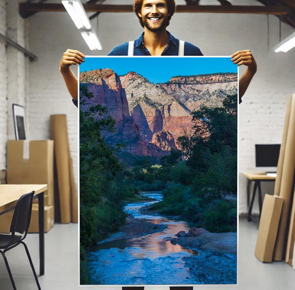 Zion Oasis, Zion National Park | Virgin River Landscape Photography | Scenic Wall Art, Utah Photography, Southwestern Landscape, Canyon Art